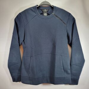 Aether Tech Blue Mens Sweatshirt Size 2 Long Sleeve Pullover Kangaroo Pocket